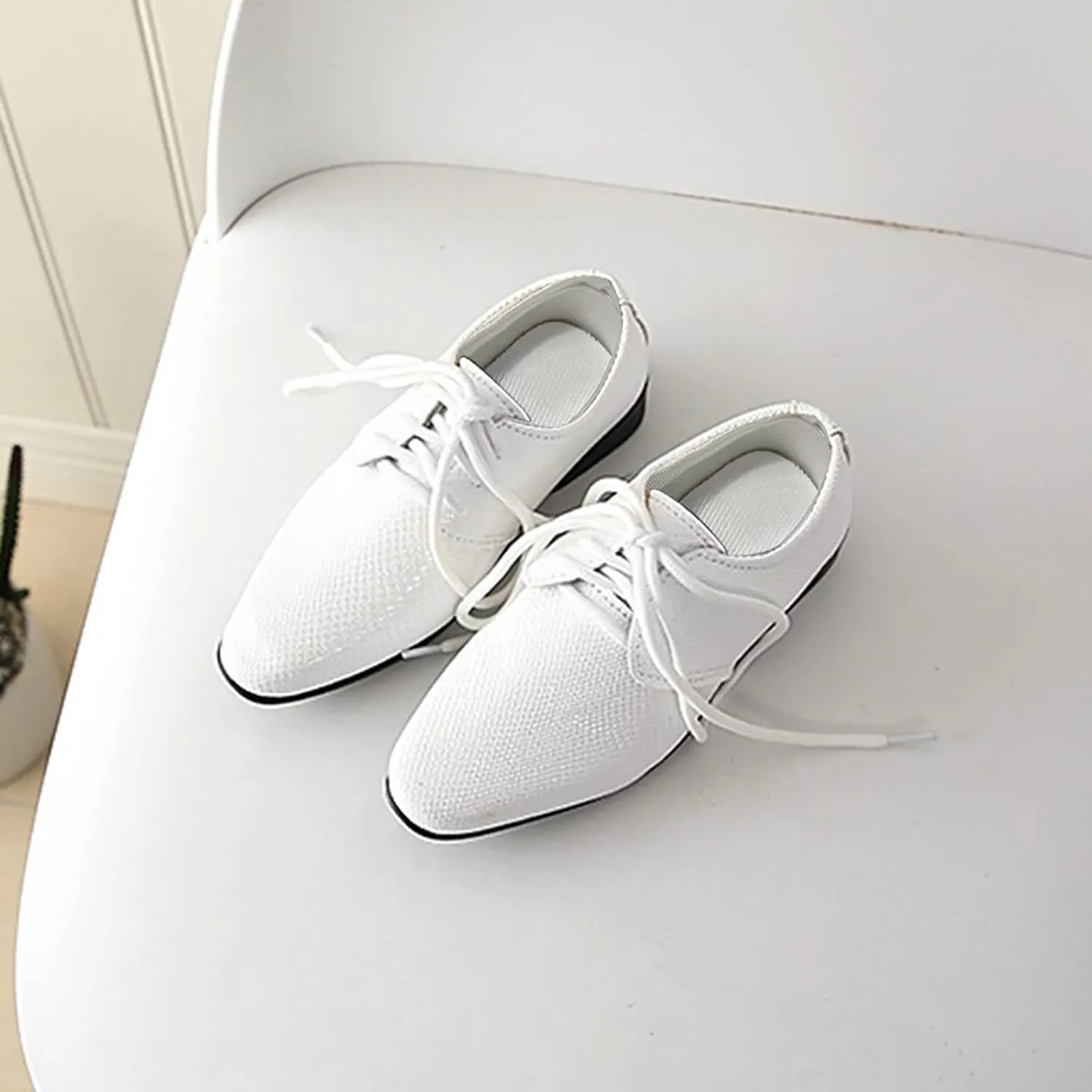 Kids Boys Latin Dance Shoes Lace-up Profession Ballroom Tango Performance Standard British Modern Dancing Shoes