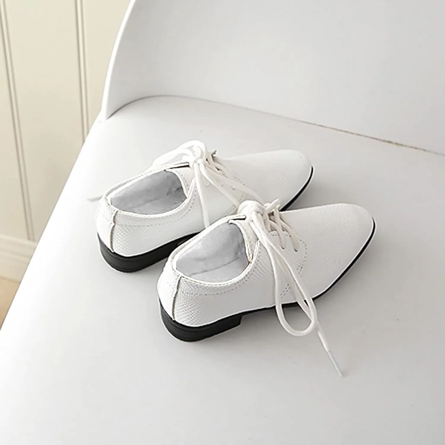 Kids Boys Latin Dance Shoes Lace-up Profession Ballroom Tango Performance Standard British Modern Dancing Shoes
