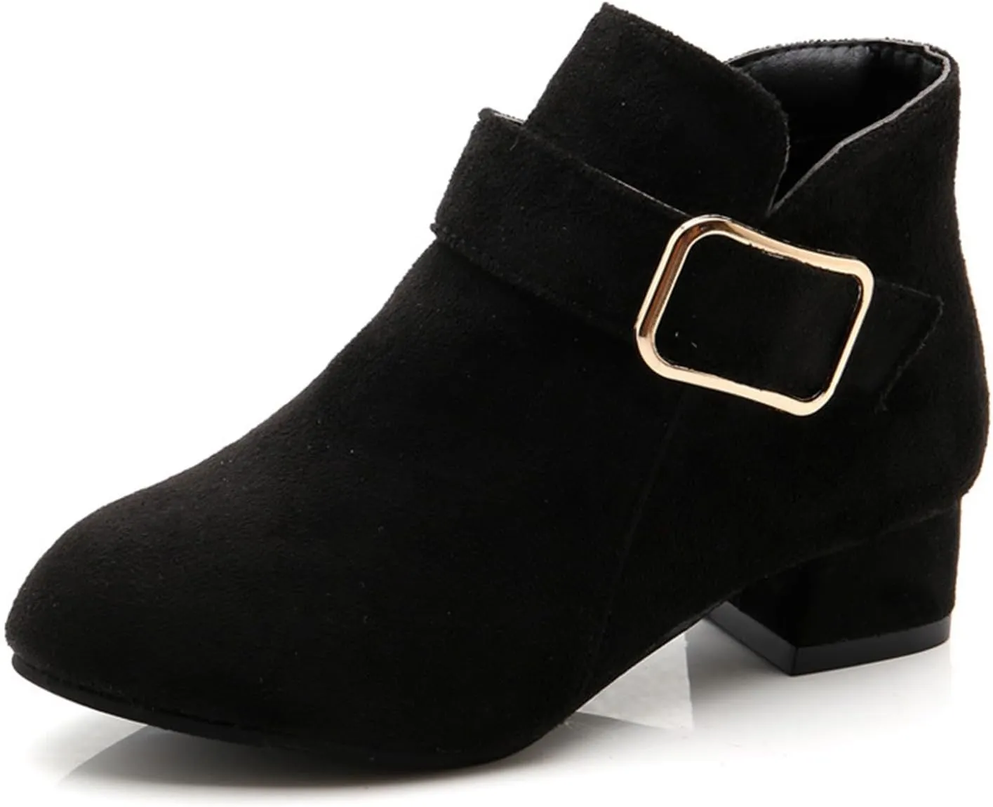 Kids Girls Ankle Boots Chunky Low Block Heel Short Dress Booties Pointed Toe Cut V Short Booties Winter Shoes