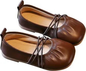 Kids Girls Shoes Spring/Autumn Solid Short Heel Alternate Tie Casual Shoes Party Birthday School baby girls' clothing
