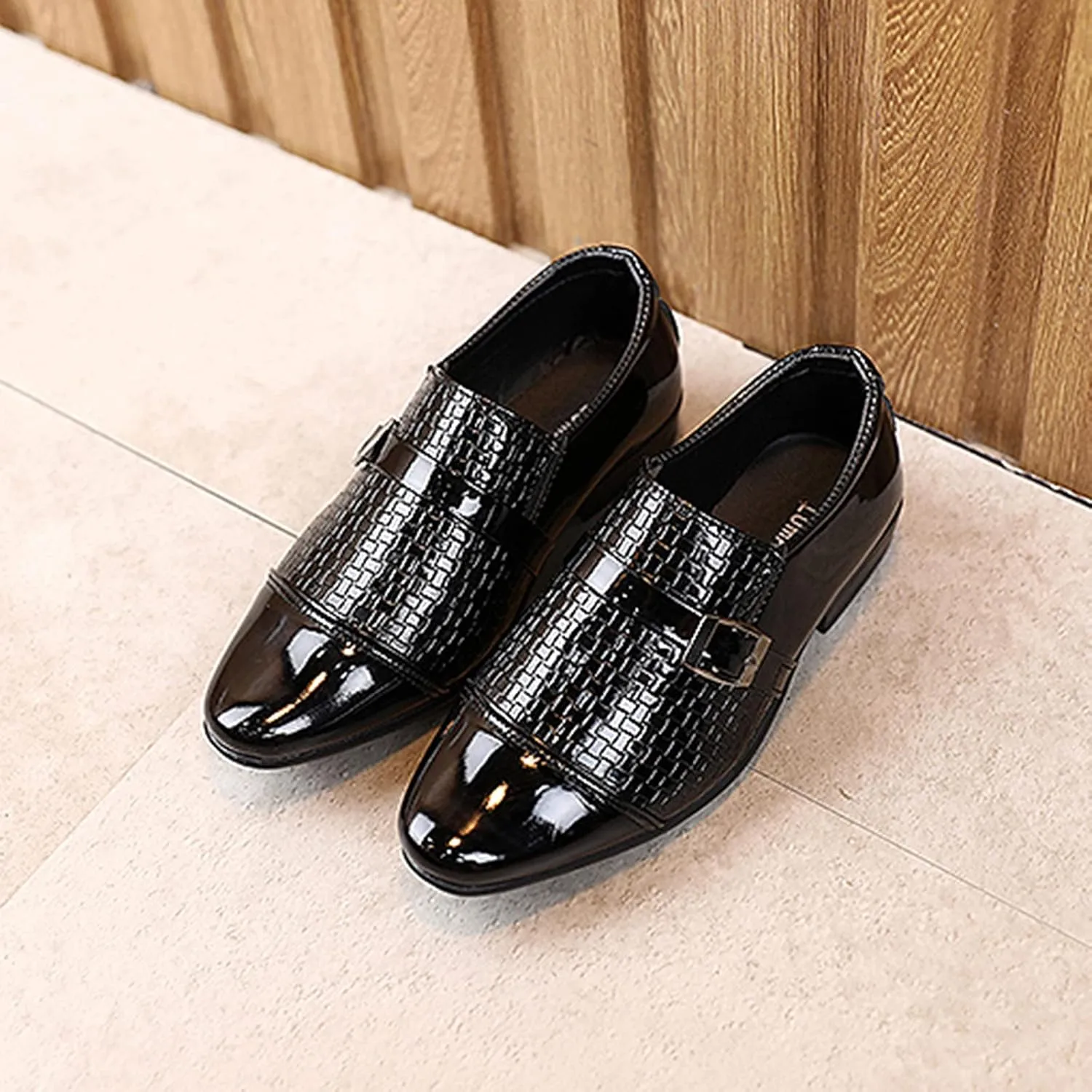 Kids Oxfords Shoes Boys Comfortable Dress Shoes Classic Shinny Uniform School Booties (Toddlers/Little Kids/Big Kids)