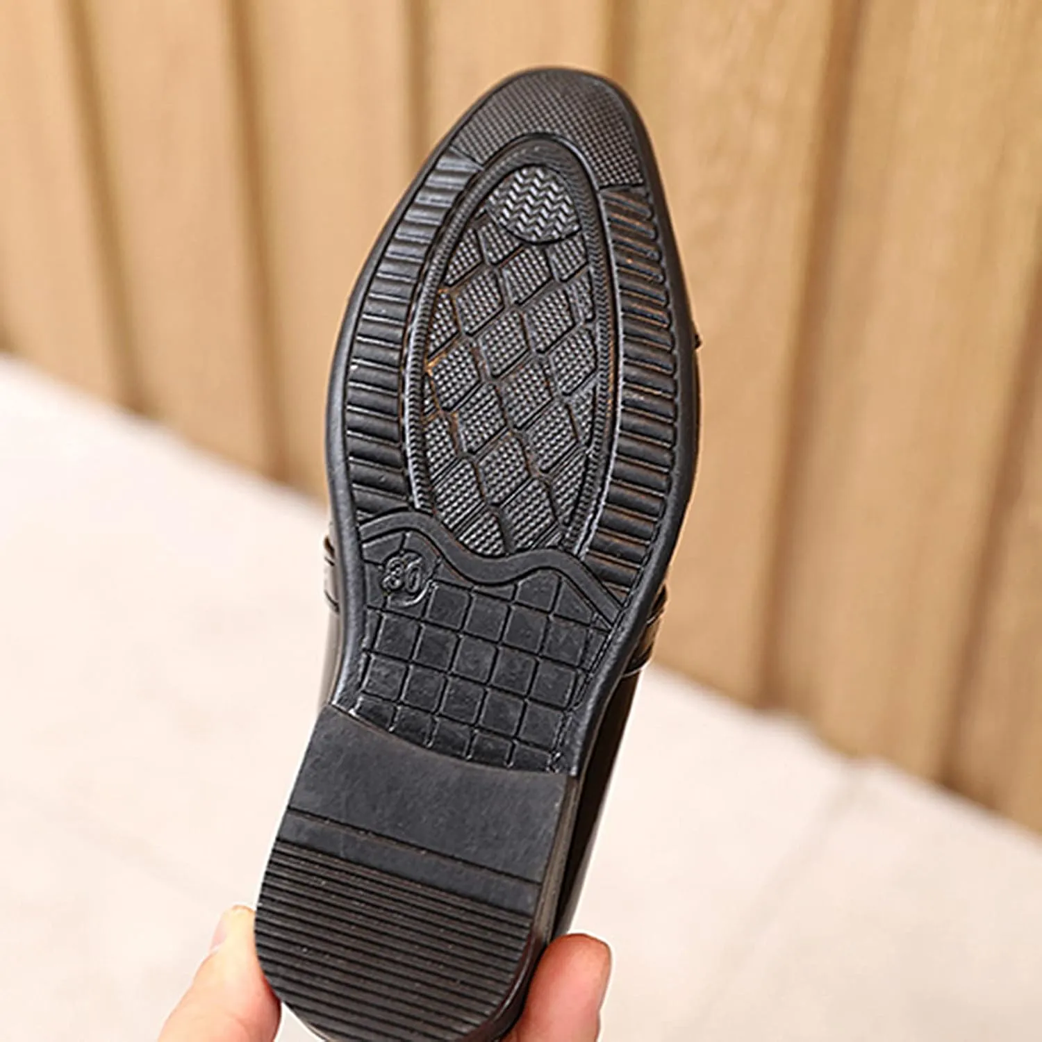 Kids Oxfords Shoes Boys Comfortable Dress Shoes Classic Shinny Uniform School Booties (Toddlers/Little Kids/Big Kids)