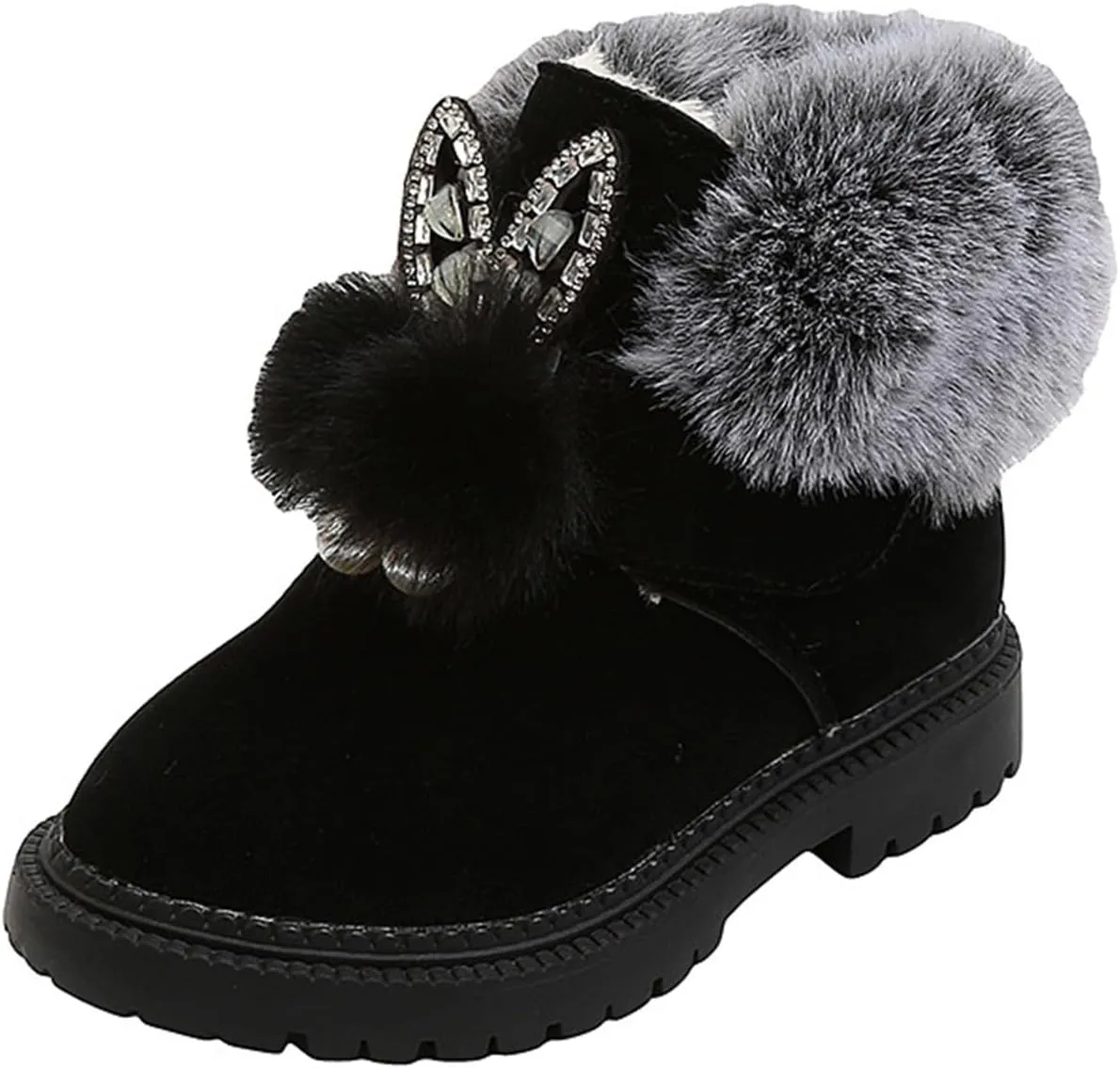 Kids Winter Boots Snow Boots for Girls Warm Winter Ankle Boots Cozy Fuzzy Non-Slip Comfortable Fashion Outdoor Boots