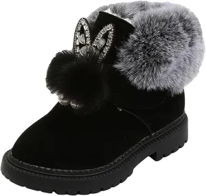 Kids Winter Boots Snow Boots for Girls Warm Winter Ankle Boots Cozy Fuzzy Non-Slip Comfortable Fashion Outdoor Boots