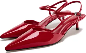Kitten Heels for Women Elegant Slingback Strappy Pointed Fashion Breathable and Comfortable Footwear Perfect for Weddings Sumps Shoes