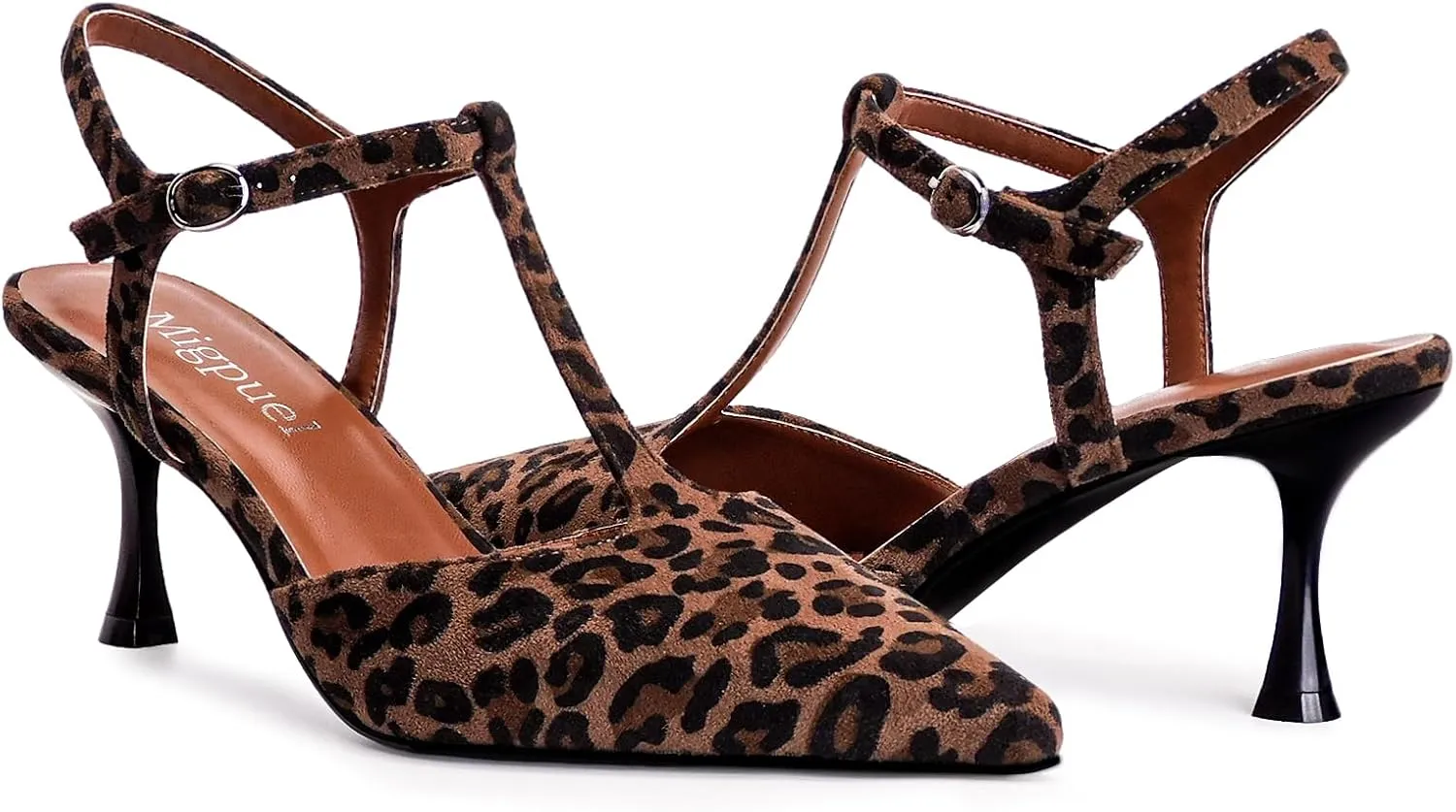 Kitten Heels for Women Pointed Closed Toe Pumps Ankle Strap Wedding Prom Stiletto Sandals Dress Shoes
