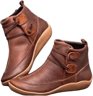 Ladmiple Cowgirl Boots Women Wide Calf Flat Heel Cowboy Western Ankle Short Booties Fashion High Top Combat Walking Shoes