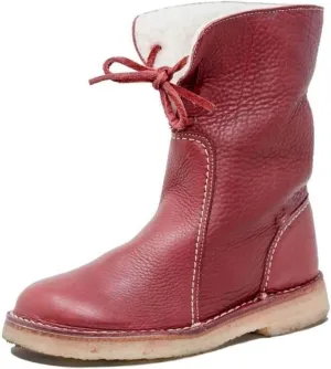 Ladmiple Snow Boots For Women Tall Mid Calf Winter Boots Warm Fashion Fur Lined Thickening Outdoor Comfortable Shoes