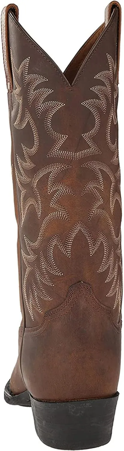 Lausiuoe Cowboy Boots For Women Mid Calf Cowgirl Western Boots Embroidery Low Heel Knee High Chunky Fall Booties 2022