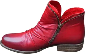 Lausiuoe Womens Boots Ankle Low Heel Platform Ankle Booties Casual Dressy Slip on Cutout Chunky Block Combat Boots