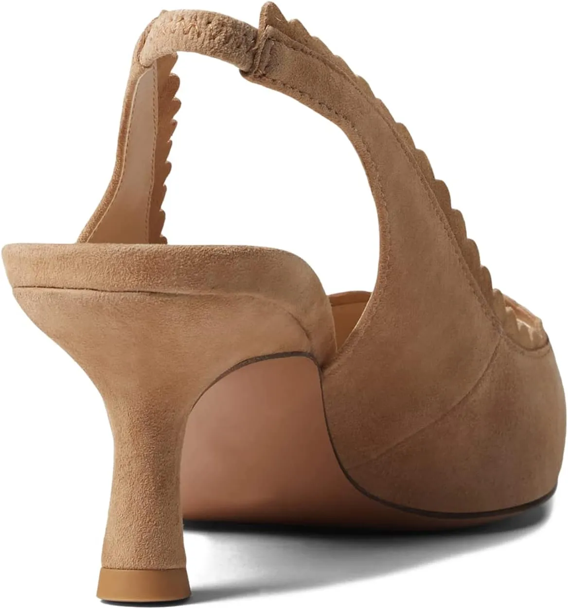 LEHOOR Women Kitten Heel Slingback Pumps Shoes Pointed Closed Toe Elastic Ankle Strap Suede Dress Sandals 2.5" Heels Classic Office Work Pump Dressy Elegant Wedding Evening Shoes Comfort 4-11 M US