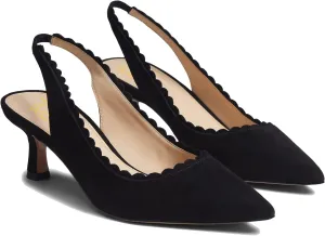 LEHOOR Women Kitten Heel Slingback Pumps Shoes Pointed Closed Toe Elastic Ankle Strap Suede Dress Sandals 2.5" Heels Classic Office Work Pump Dressy Elegant Wedding Evening Shoes Comfort 4-11 M US