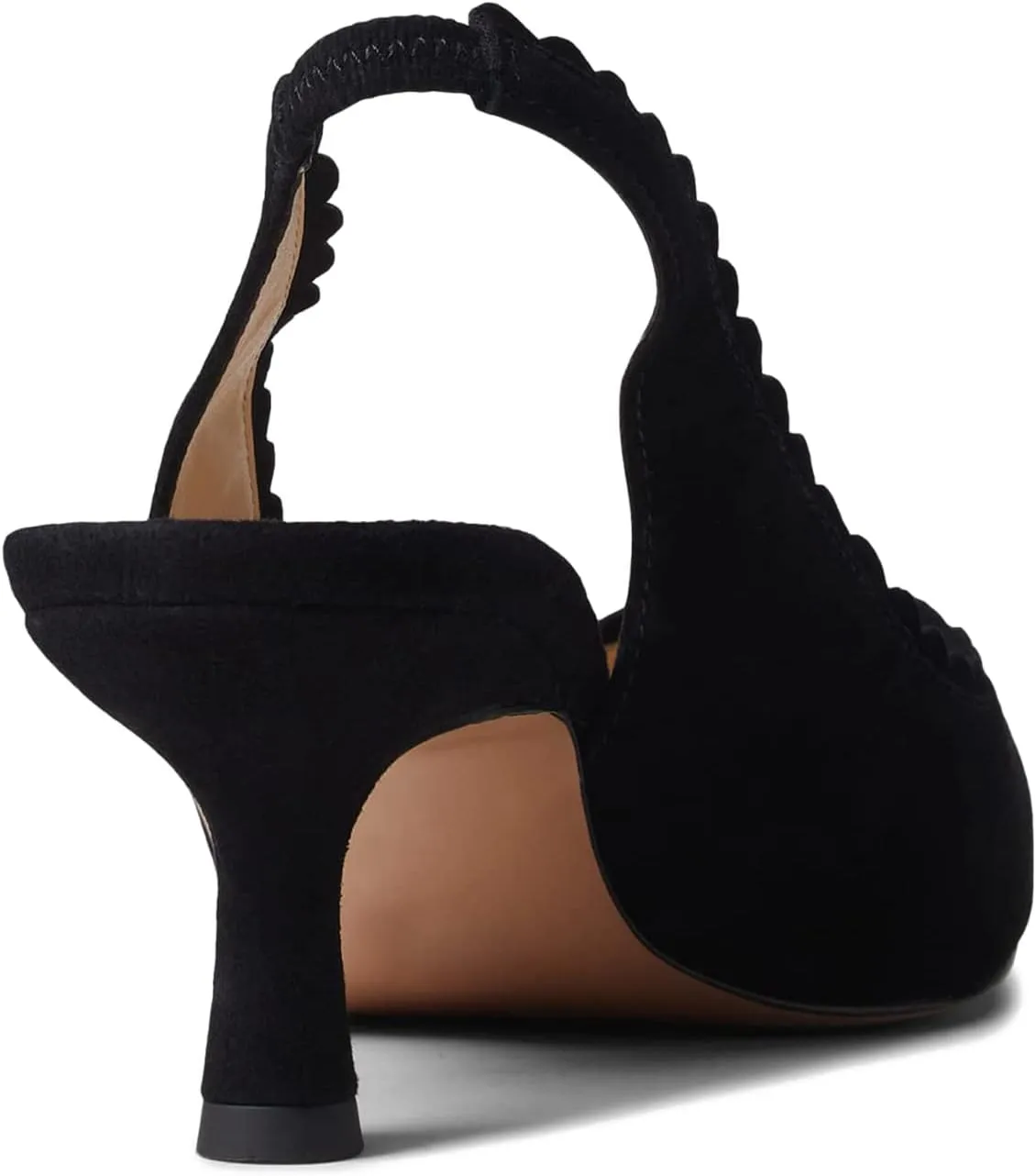 LEHOOR Women Kitten Heel Slingback Pumps Shoes Pointed Closed Toe Elastic Ankle Strap Suede Dress Sandals 2.5" Heels Classic Office Work Pump Dressy Elegant Wedding Evening Shoes Comfort 4-11 M US