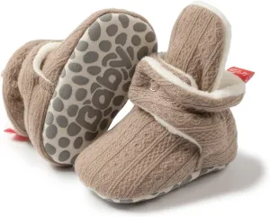 Meckior Newborn Infant Baby Girls Boys Warm Fleece Winter Booties First Walkers Slippers Shoes