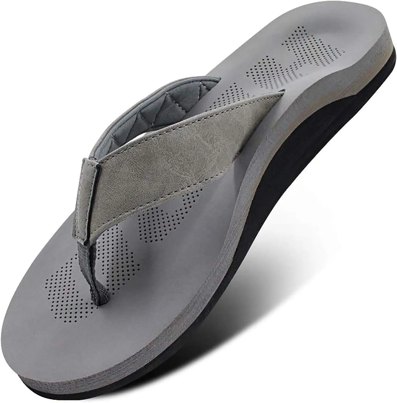 Men Sandals Flip Flop with Orthotic Arch Support Athletic Slide Sandals for Men with Soft Cushion Footbed