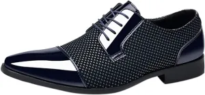 Mens Business Casual Slip On Shoes Classical Style Leather Shoes for Men Slip On PU Leather Low Rubber Sole Block Heel Work Men's Dress Shoes Loafers Leather