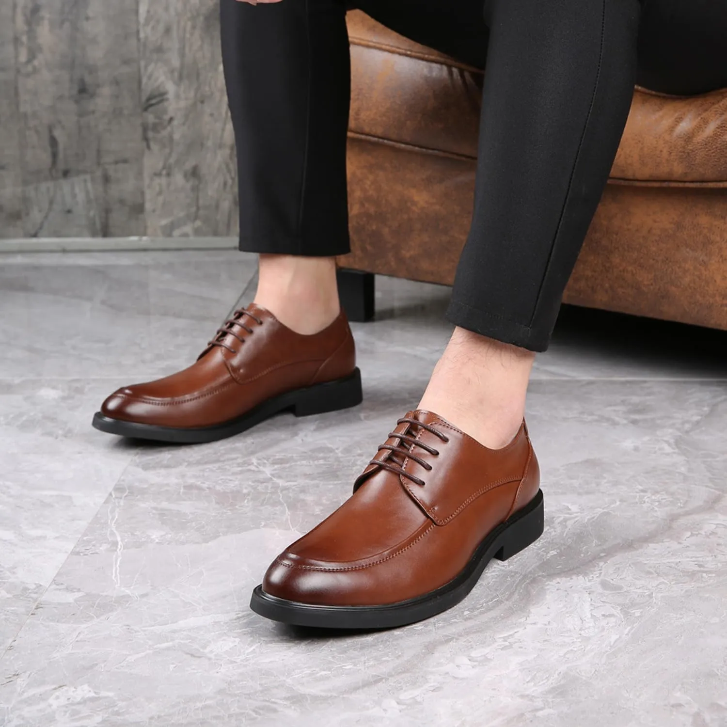 Men's Dress Shoes Classic Oxfords Shoes for Men Formal Business Suit Tuxedo Shoes Lace Up Derby Men Shoes