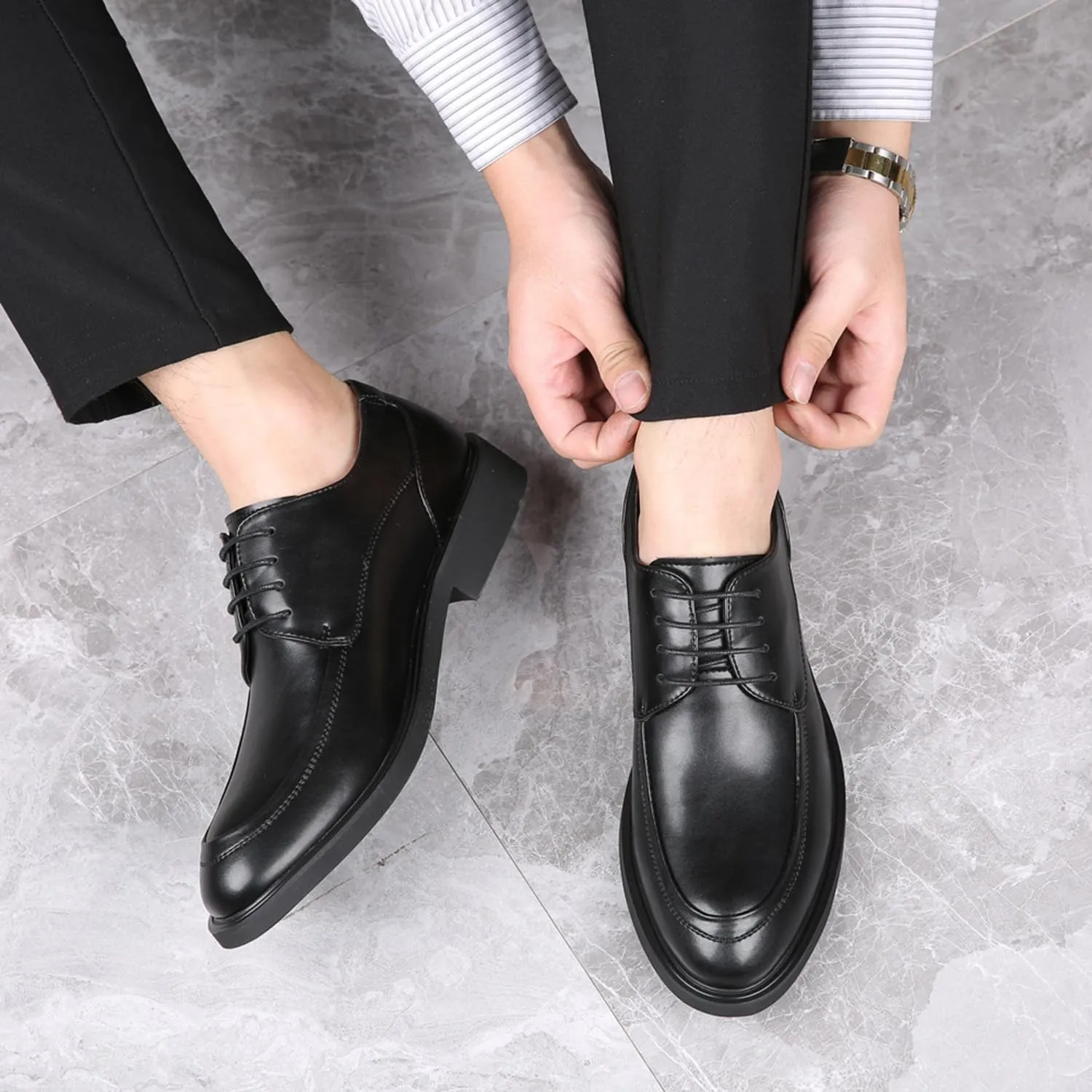 Men's Dress Shoes Classic Oxfords Shoes for Men Formal Business Suit Tuxedo Shoes Lace Up Derby Men Shoes