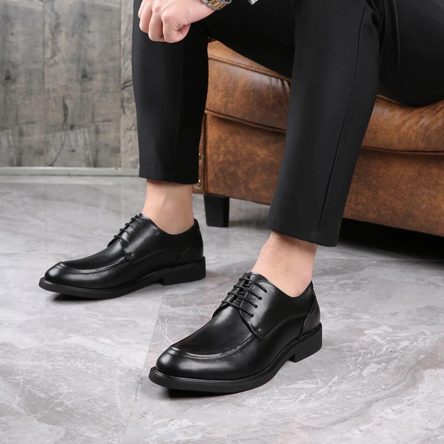 Men's Dress Shoes Classic Oxfords Shoes for Men Formal Business Suit Tuxedo Shoes Lace Up Derby Men Shoes