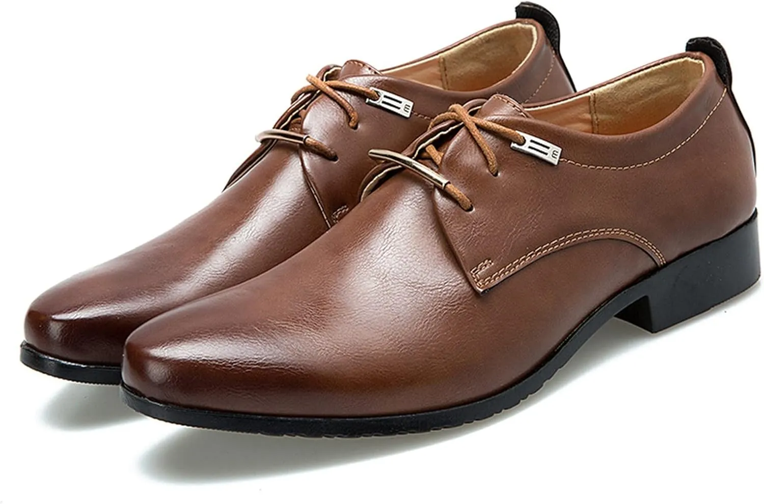 Men's Dress Shoes Loafers Black Fashion Style Men's Breathable Comfortable Business Lace Up Work Leisure Solid Color Leather Shoes Suede Dress Shoes