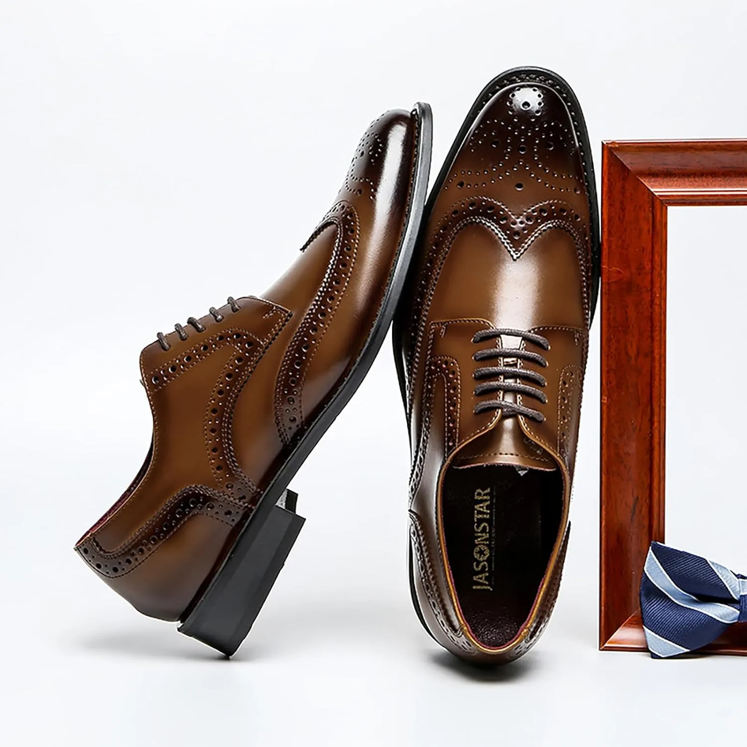 Mens Dress Shoes Oxfords Casual Retro Classic Comfortable Formal Derby Business Dress Shoes for Men