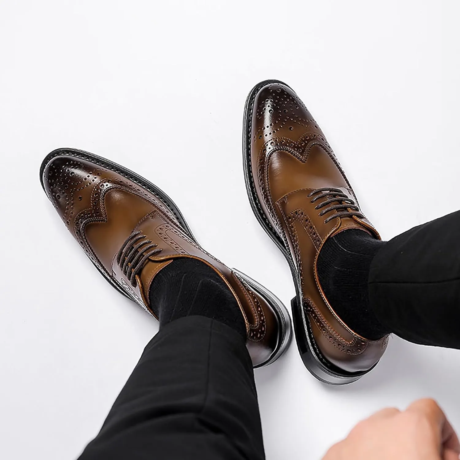 Mens Dress Shoes Oxfords Casual Retro Classic Comfortable Formal Derby Business Dress Shoes for Men