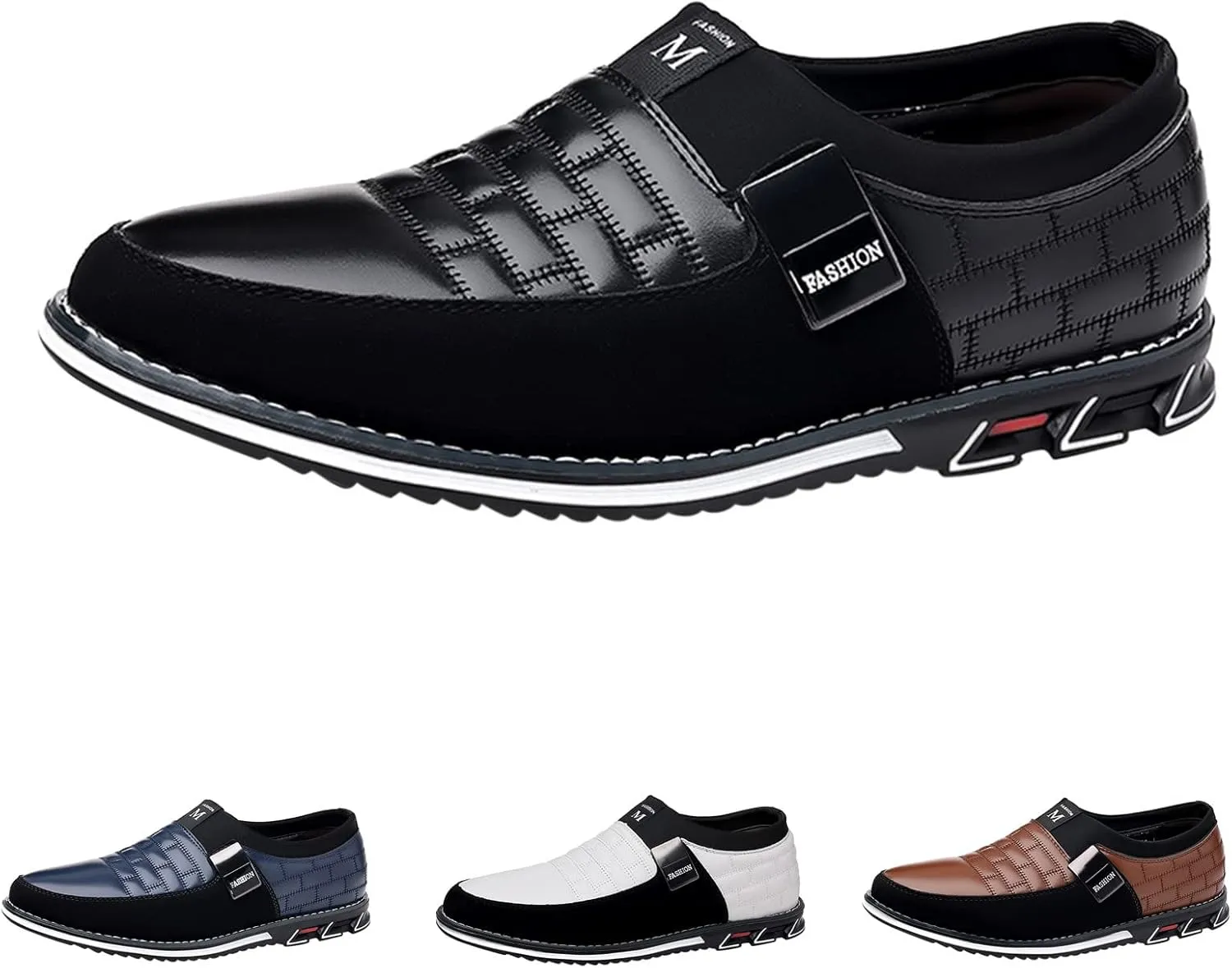 Men's Dress Shoes Size 13 Wide Fashion Style Men's Breathable Comfortable Business Slip On Work Leisure Mens Dress Shoes