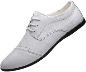 Mens Driving Dress Flats Shoes Patent Leather Breathable Monk Strap Shoes Classic Italian Lace-up Bean Shoes Men's Slip on Dress Loafers