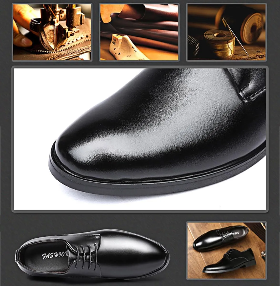 Men's Lace Up Formal Modern Oxford Dress Shoes Classic Durable Comfortable Business Derby Shoes for Men