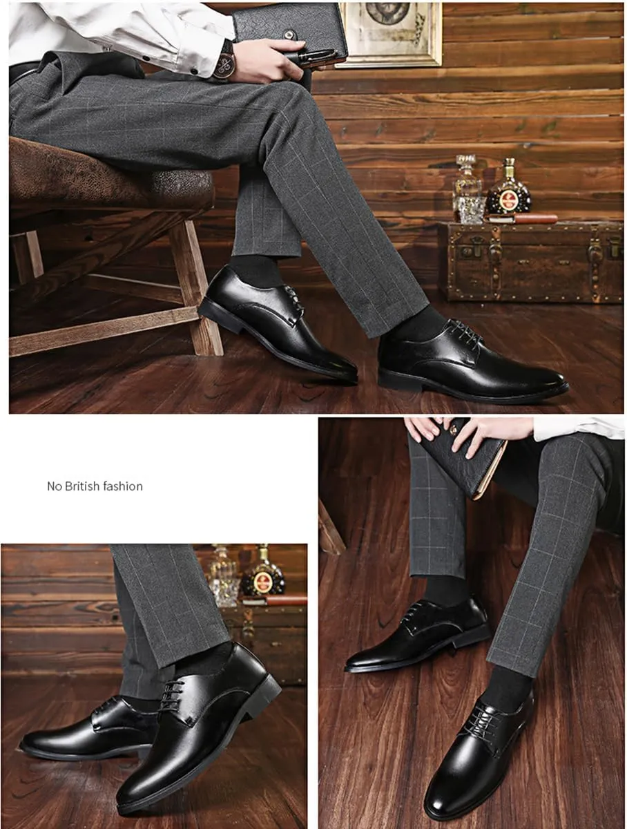Men's Lace Up Formal Modern Oxford Dress Shoes Classic Durable Comfortable Business Derby Shoes for Men