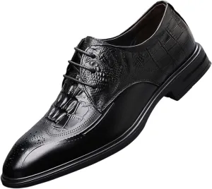 Men's Leather Dress Shoes Stylish Formal Business Shoe for Men Driving Shoes