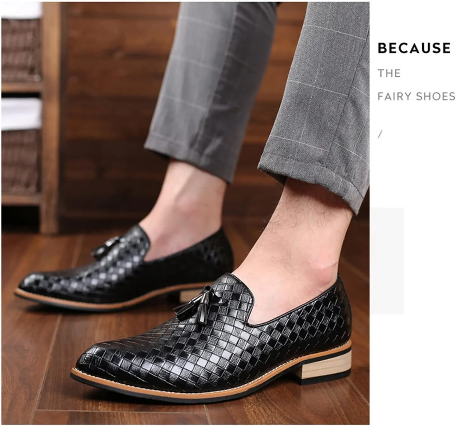 Men's Loafers Dress Shoes with Tassels Formal Oxfords Slip On Moccasin Driving Shoes Business Wedding Shoes