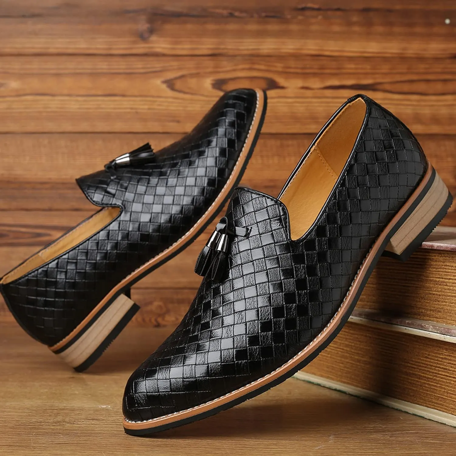 Men's Loafers Dress Shoes with Tassels Formal Oxfords Slip On Moccasin Driving Shoes Business Wedding Shoes