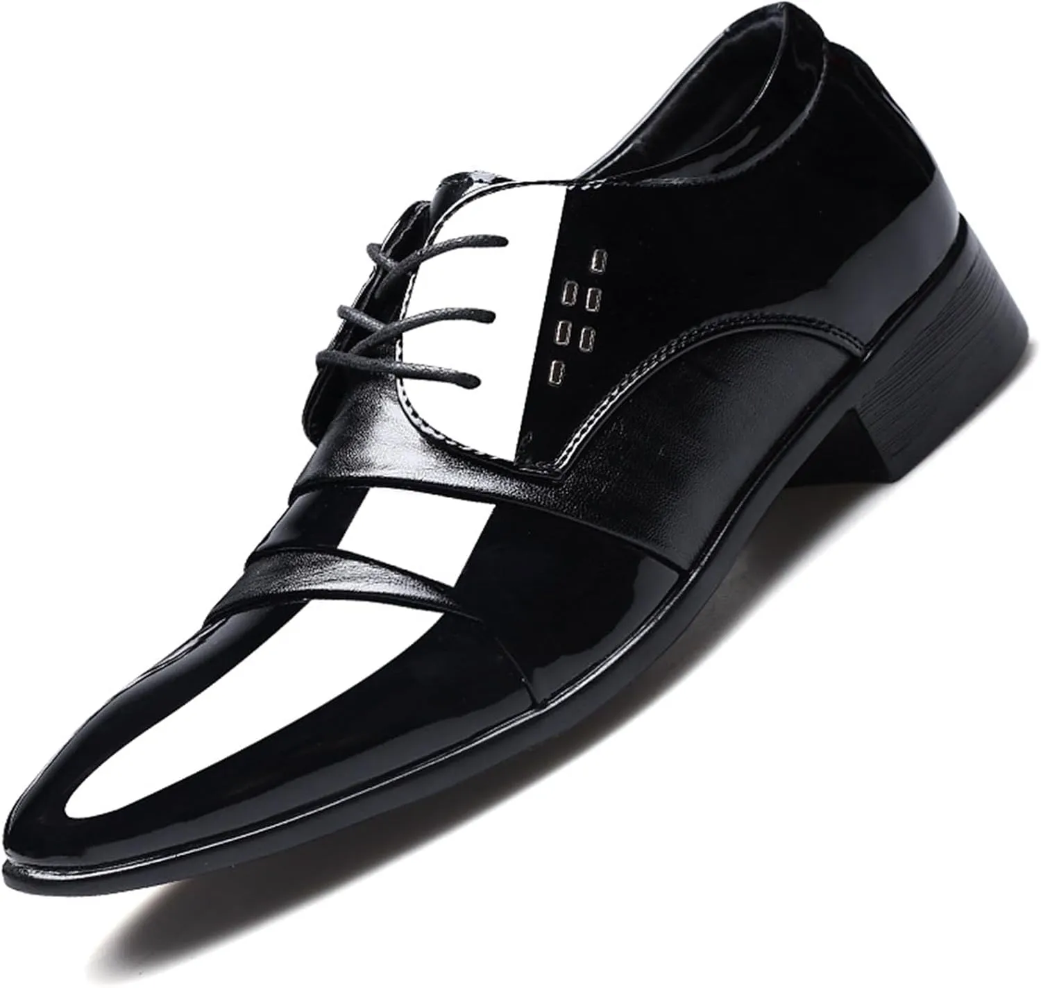 Men's Oxfords Dress Shoes Classic Patent Leather Formal Shoes Applicable to Business,Work,Party,Wedding,Daily Walk