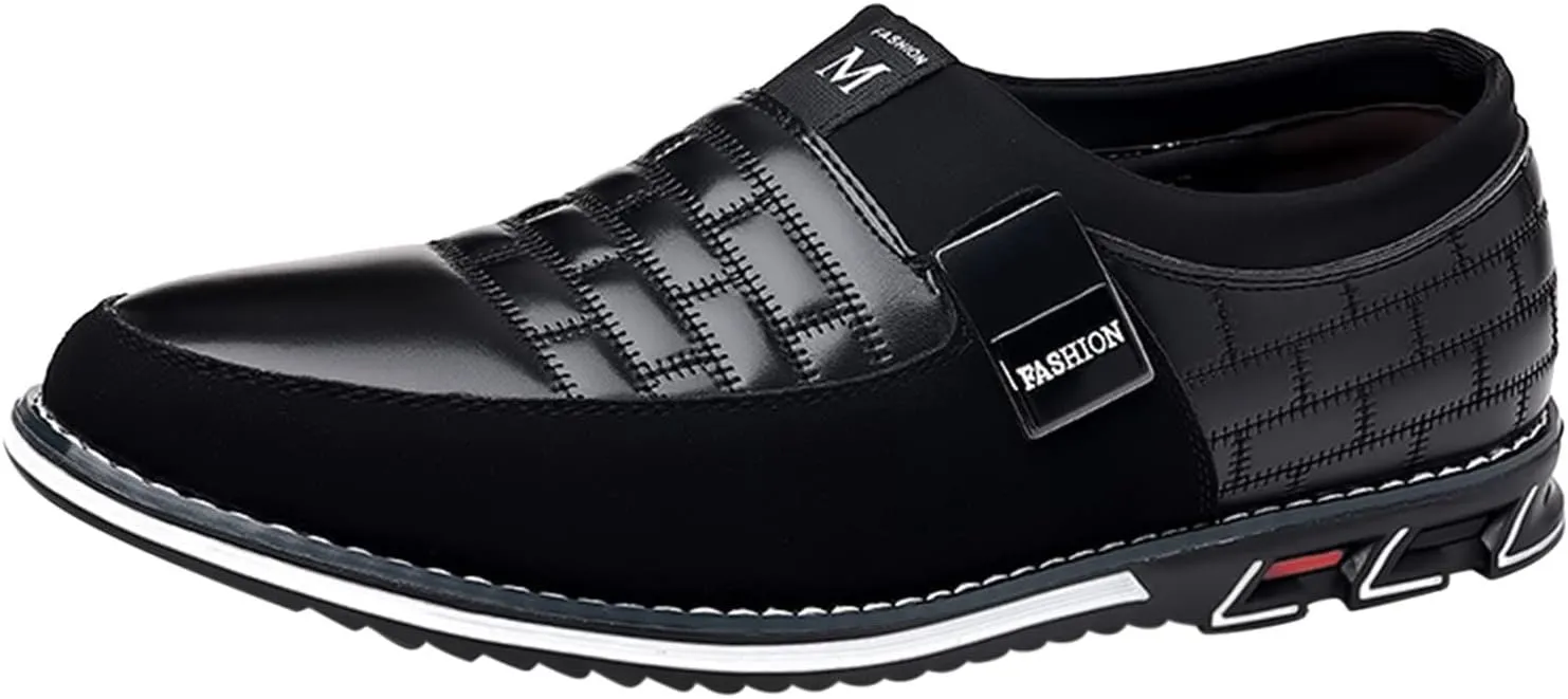 Men's Oxfords Formal Dress Shoes Fashion Style Men's Breathable Comfortable Business Slip Black Oxford Shoes for Men
