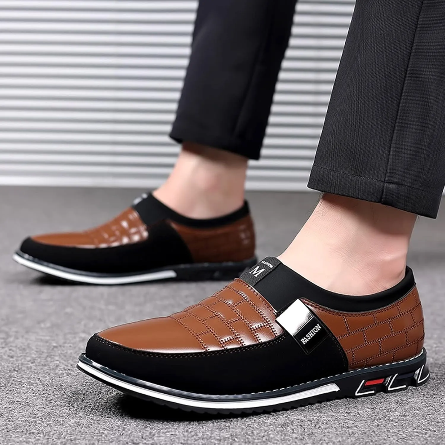 Men's Oxfords Formal Dress Shoes Fashion Style Men's Breathable Comfortable Business Slip Black Oxford Shoes for Men