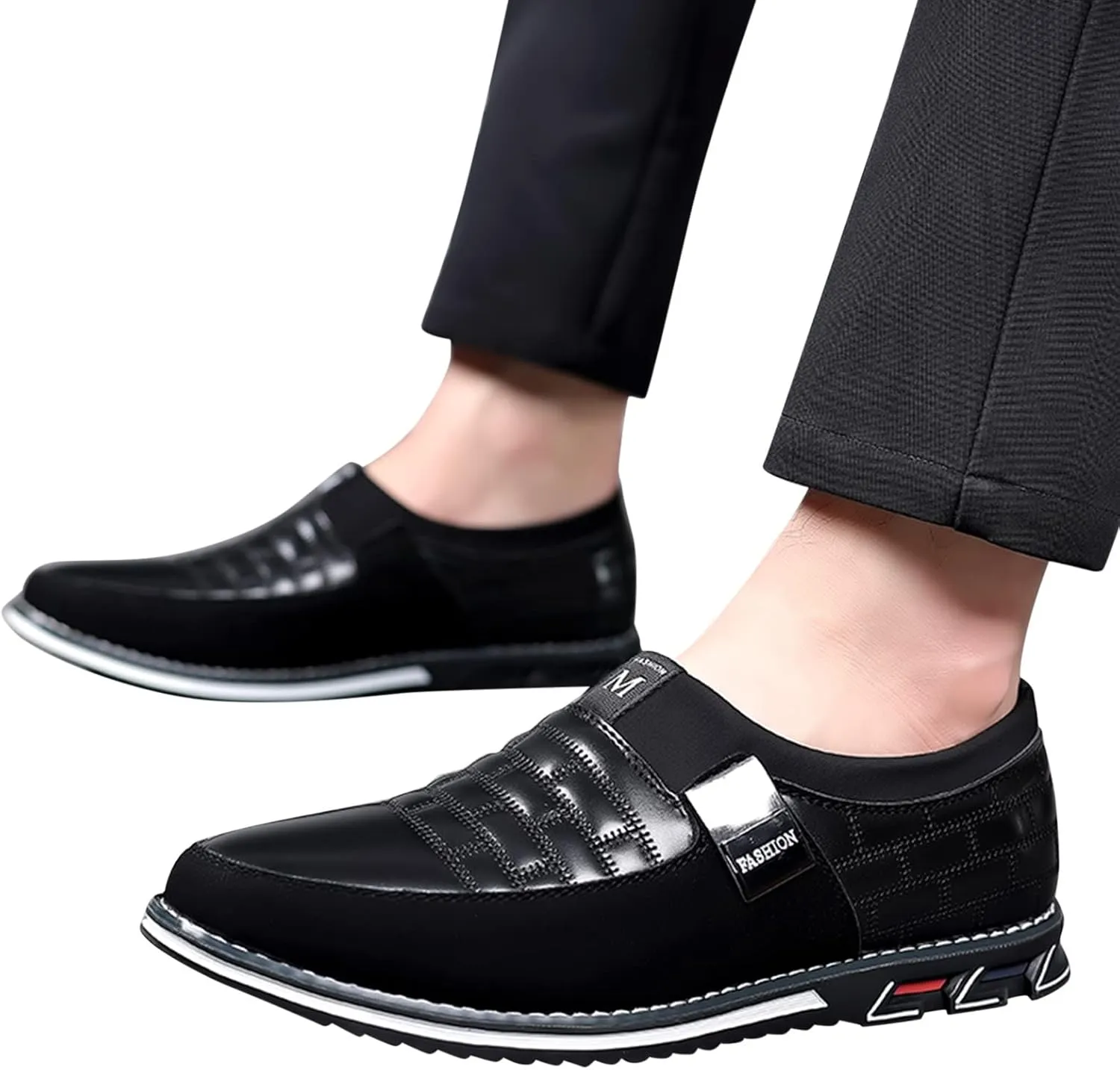 Men's Oxfords Formal Dress Shoes Fashion Style Men's Breathable Comfortable Business Slip Black Oxford Shoes for Men