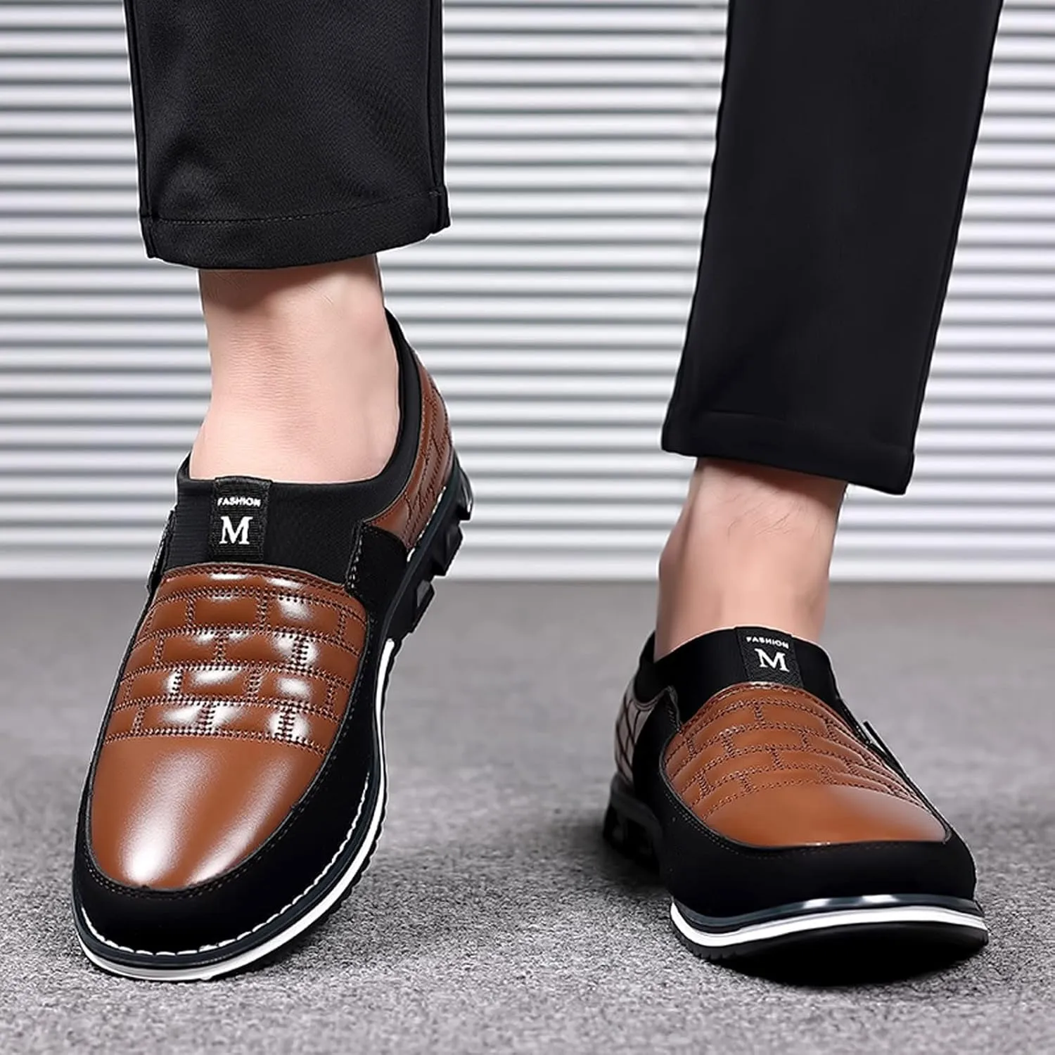 Men's Oxfords Formal Dress Shoes Fashion Style Men's Breathable Comfortable Business Slip Black Oxford Shoes for Men