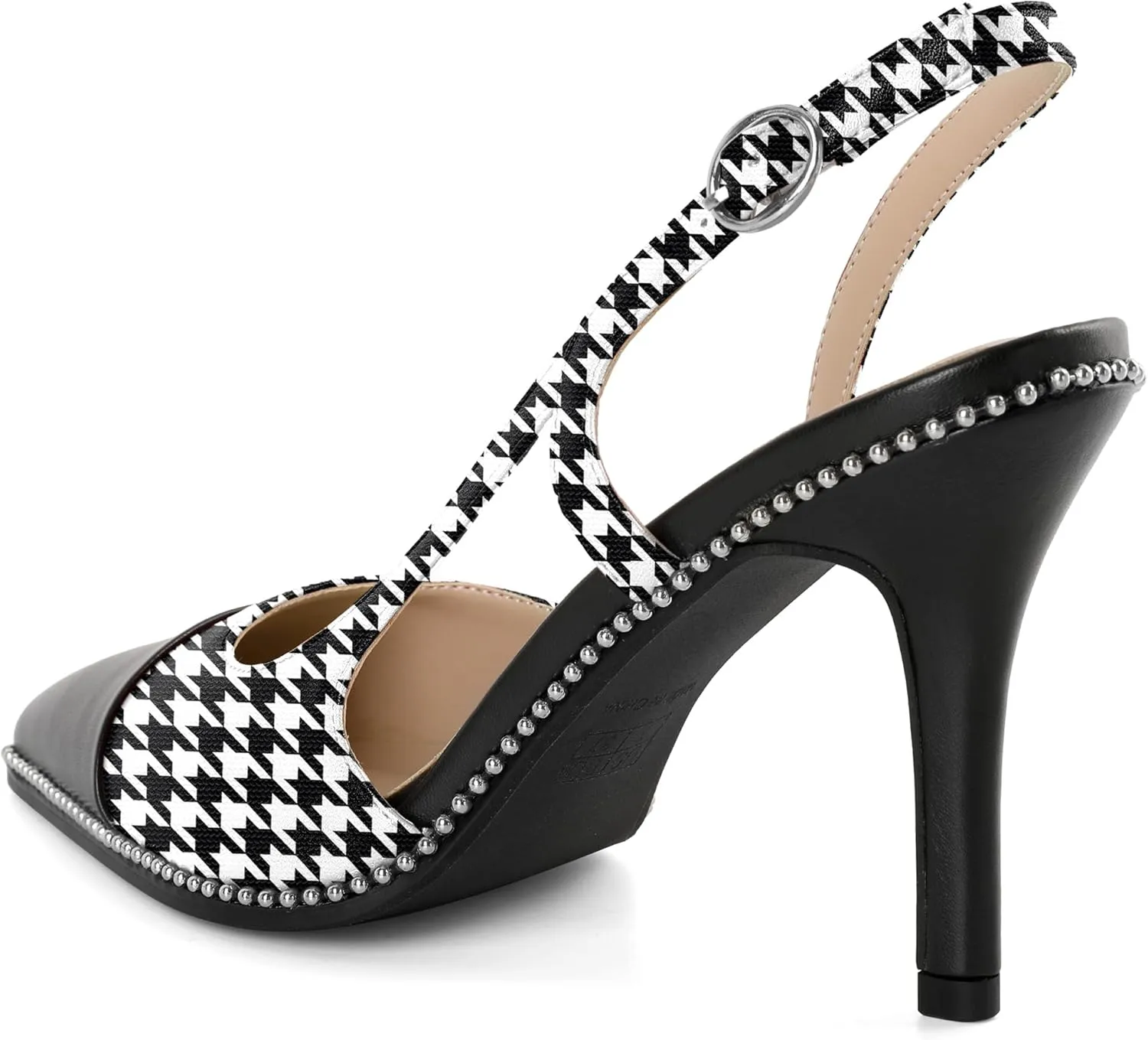 Mettesally Slingback Pumps 3 Inches Stilettos Sexy Evening Heels for Women Beaded