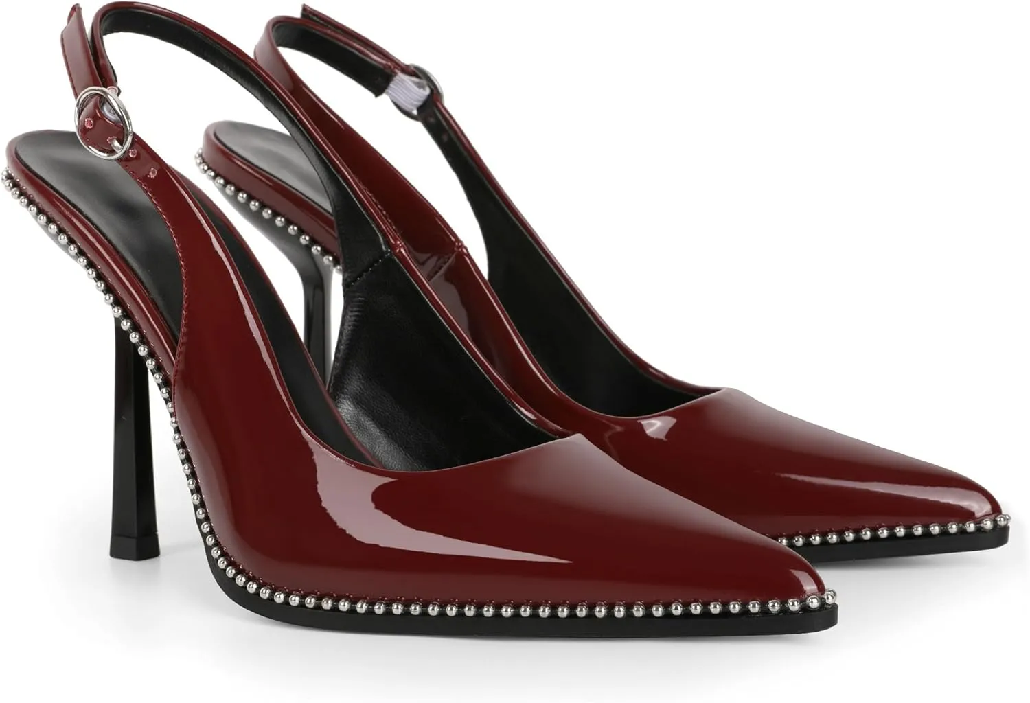 Mettesally Slingback Pumps 4 Inches Stilettos Sexy Evening Heels for Women Beaded