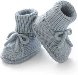 mimixiong Baby Booties Newborn Infant Sock Shoes Hand Knitted Boy and Girl Cozy Shoes