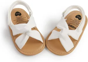 Ohwawadi Baby Boys Girls Sandals Soft Sole Summer Infant Wedding Dress Flat Shoes Beach Sandal Newborn Crib Shoes First Walkers