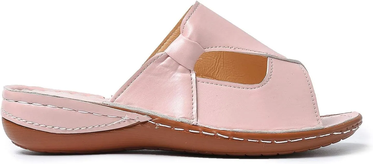Orthopedic Sandals for Women Arch Support Platform Slides Summer Orthotic Platform Wedge Slip on Walking Sandal Casual Open Toe Wide Walking Shoes