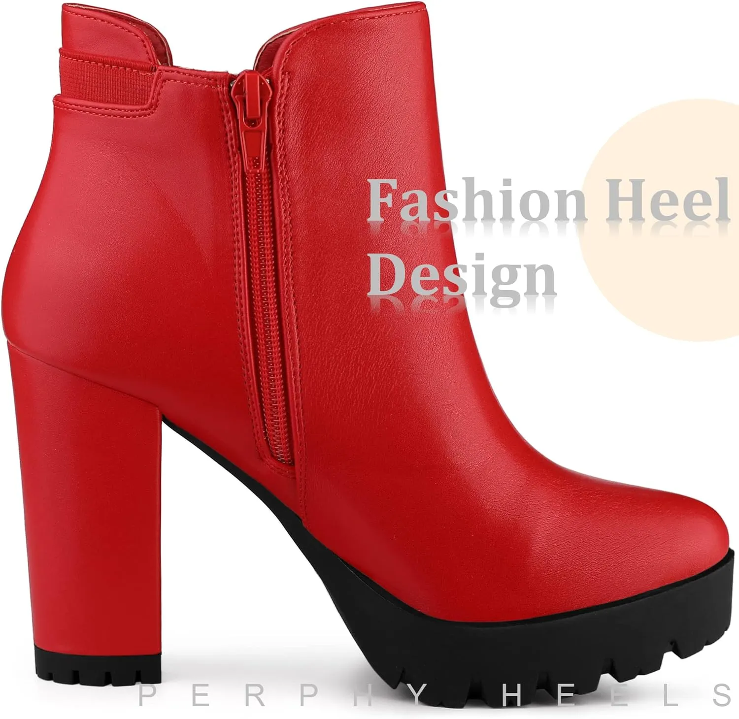 Perphy Platform Chunky High Heels Chelsea Boots for Women