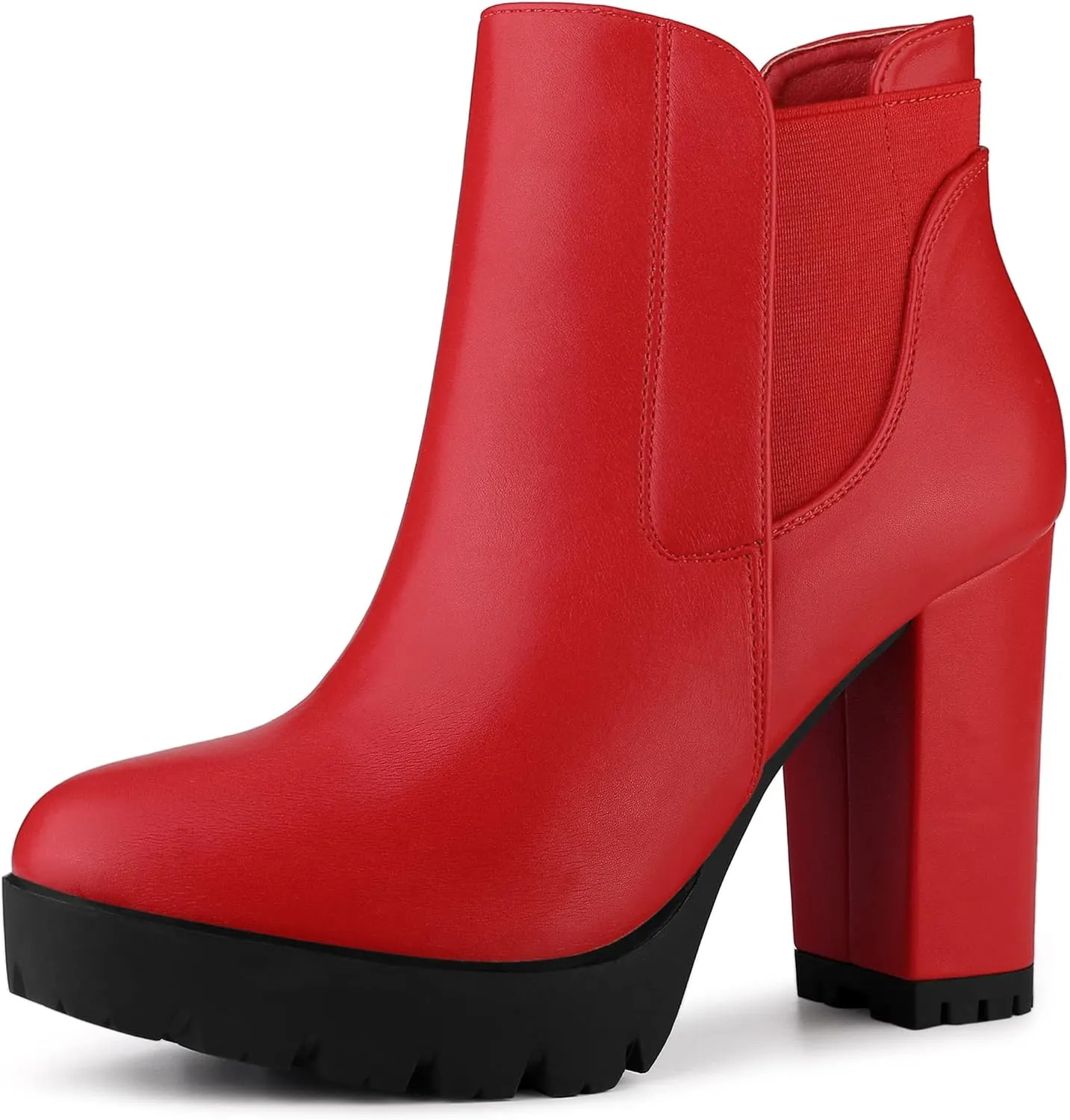 Perphy Platform Chunky High Heels Chelsea Boots for Women