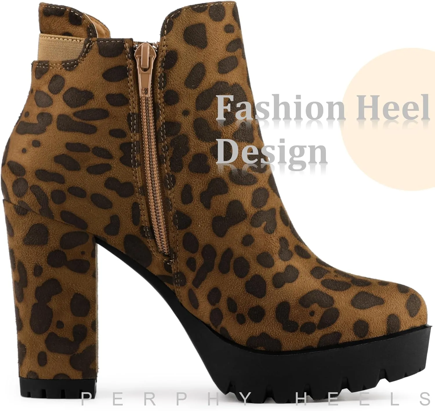 Perphy Platform Chunky High Heels Chelsea Boots for Women