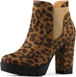 Perphy Platform Chunky High Heels Chelsea Boots for Women