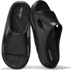 Project Cloud Mens Sandals - Lightweight and Flexible EVA Recovery Slides for Men with Ultra Bouncy Latex Insole - Comfortable Water Resistant Slippers for Men Footwear (Dean,BLK, 11)