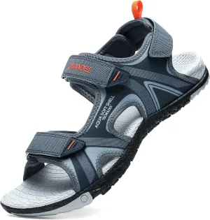 QUANDELI Men's Sport Sandals, Open Toe Water Sandals with Arch Support Waterproof Lightweight Casual Athletic Sandals for Outdoor Beach Travel Summer