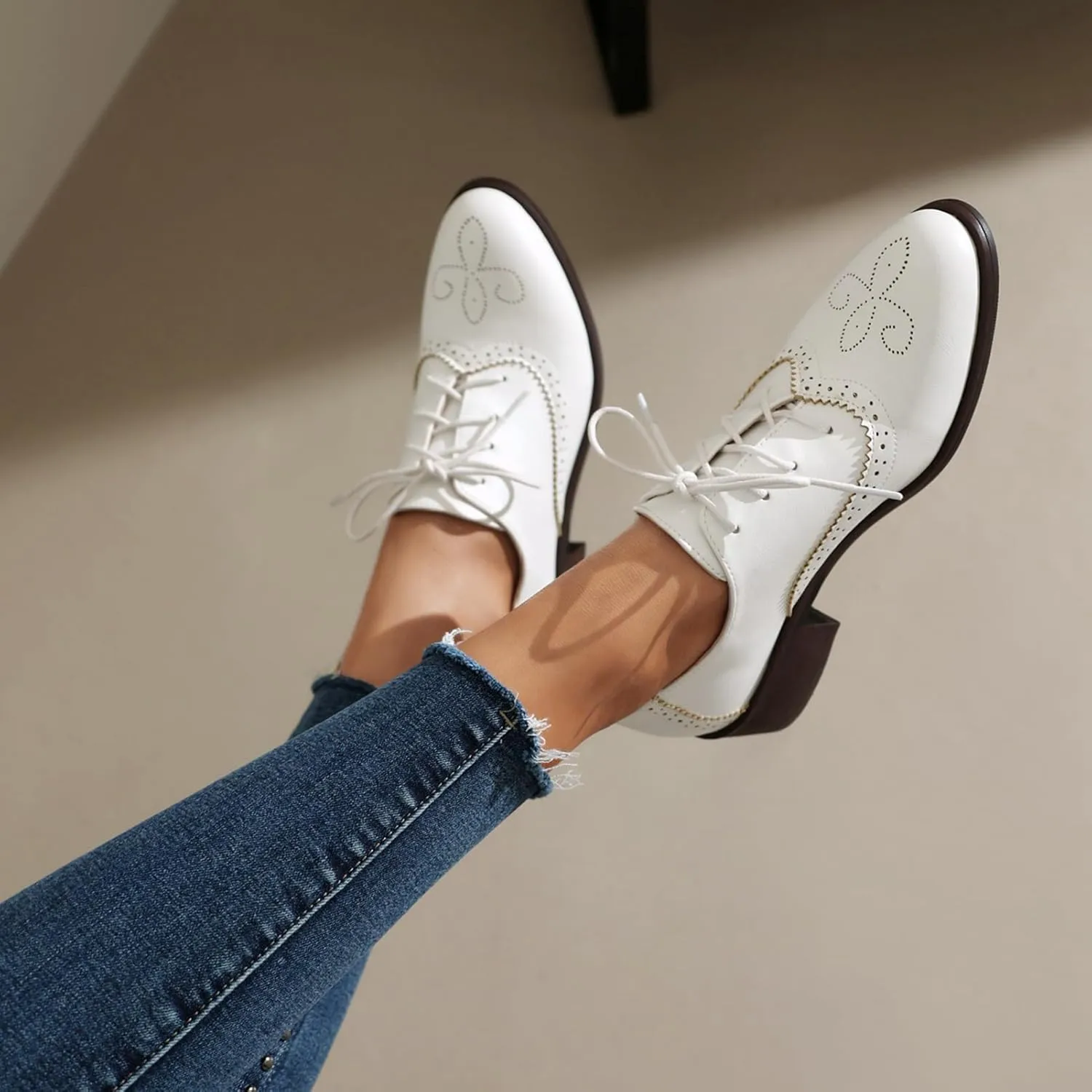 Roimaash Womens Brogues and Oxfords Unisex Shoes